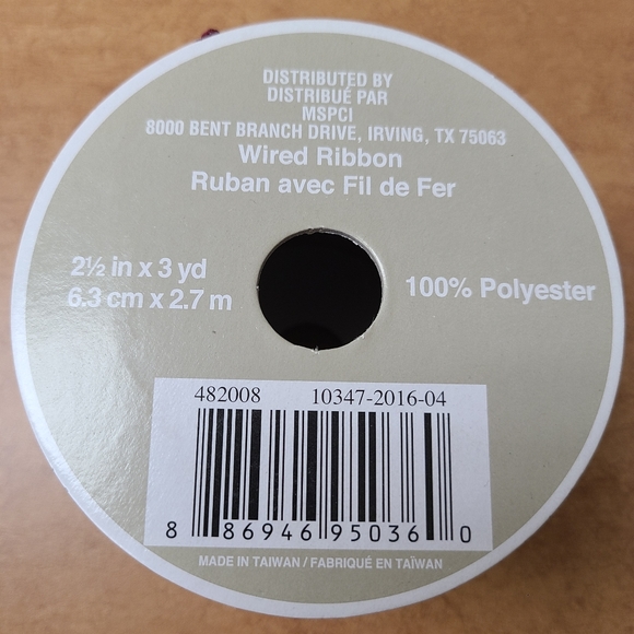 🆕️Wired Maroon Gold Dot Ribbon - Picture 4 of 8